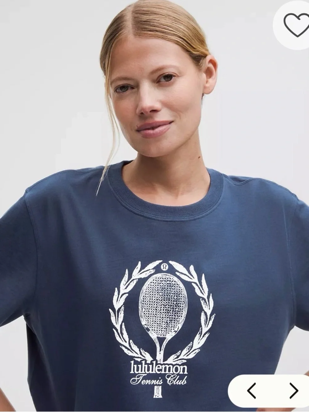 Lululemon Relaxed-Fit Cotton T-Shirt Tennis Club in Club Blue Size 14 - Picture 4 of 7